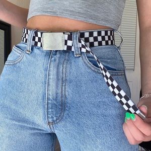 checkered brandy melville belt